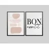 "Bon Appetit" Conjunto de quadros decorativos