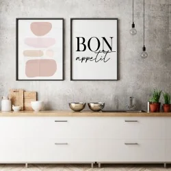 "Bon Appetit" Conjunto de quadros decorativos