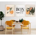 "Trio Bon Appetit" Conjunto de quadros decorativos