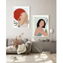 "Conj. escandinavo Mulheres" Conjunto de quadros decorativos