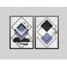 "Dupla geométrica" Conjunto de quadros decorativos