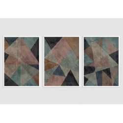 "Trio Geométrico" Conjunto de quadros decorativos