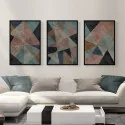 "Trio Geométrico" Conjunto de quadros decorativos