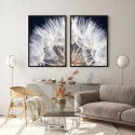 "Dupla Dente de leão - Preto" Conjunto de quadros decorativos