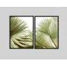 "Folhas de Palmeira - Verde" Conjunto de quadros decorativos