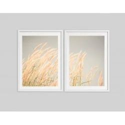 "Folhas de trigo" Conjunto de quadros decorativos