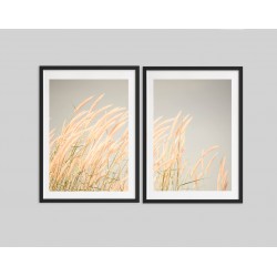 "Folhas de trigo" Conjunto de quadros decorativos
