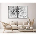 "Abstrato Moderno Preto e Branco" Conjunto de quadros decorativos