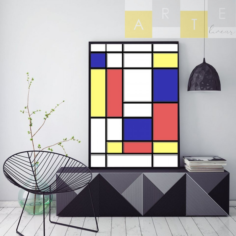 "Mondrian" Quadro de decoração