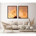 "Dente de leão tons terra" Conjunto de quadros decorativos