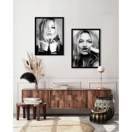 "Kate Moss" Conjunto de quadros decorativos
