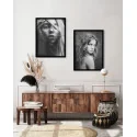 "Retratos femininos" Conjunto de quadros decorativos