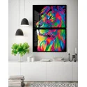 "Leão de Judá fundo preto" Conjunto de quadros decorativos