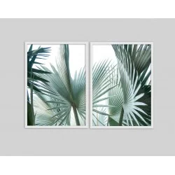 "Palmeira natural" Conjunto de quadros decorativos