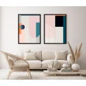 "Arte em cores pastéis" Conjunto de quadros decorativos