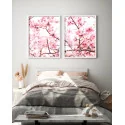 "Dupla cerejeira" Conjunto de quadros decorativos