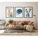 "Trio formas divertidas" Conjunto de quadros decorativos
