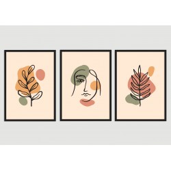 "Trio Arte contemporânea" Conjunto de quadros decorativos