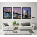 "Ponte do Brooklyn" Conjunto de quadros decorativos