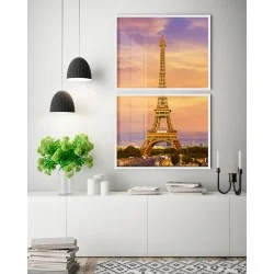 "Torre Eiffel" Conjunto de quadros decorativos
