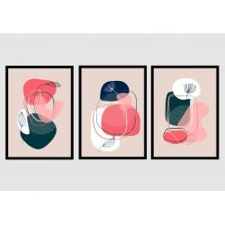 "Abstrato moderno Trio" Conjunto de quadros decorativos