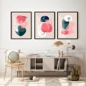 "Abstrato moderno Trio" Conjunto de quadros decorativos