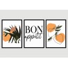 "Trio Bon Appetit" Conjunto de quadros decorativos