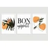 "Trio Bon Appetit" Conjunto de quadros decorativos
