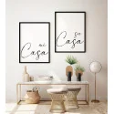 "Mi casa su casa conjunto" Conjunto de quadros decorativos