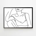 "Senta feito moça" Quadro de decoração