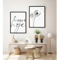 "A vida é Hoje" Conjunto de quadros decorativos