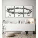 "Foi por você" Conjunto de quadros decorativos