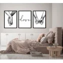 "Trio casal" Conjunto de quadros decorativos