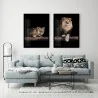 "Casal de leões" Conjunto de quadros decorativos