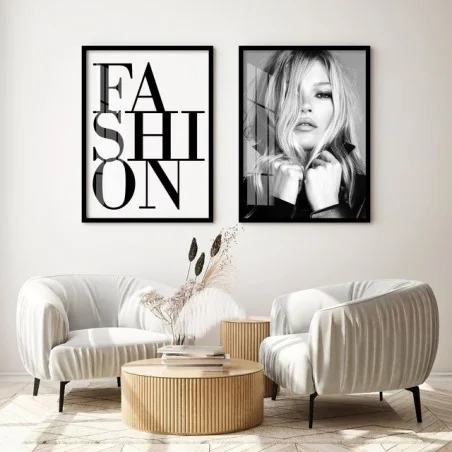 "Fashion Kate" Conjunto de quadros decorativos
