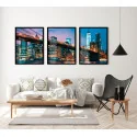 "Cores de New York" Conjunto de quadros decorativos