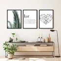 "Lar" Conjunto de quadros decorativos