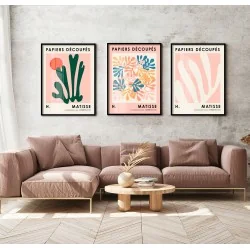 "Trio Matisse" Conjunto de quadros decorativos