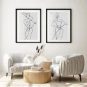 "Line art" Conjunto de quadros decorativos