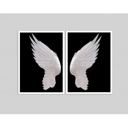 "Asas de anjo" Conjunto de quadros decorativos