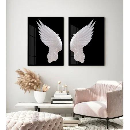 "Asas de anjo" Conjunto de quadros decorativos