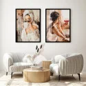 "Pinturas femininas" Conjunto de quadros decorativos