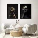 "Mãos de ouro II" Conjunto de quadros decorativos
