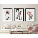"Conjunto flores vintage" Conjunto de quadros decorativos