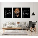 "Nunca foi sorte, sempre foi Deus III" Conjunto de quadros decorativos