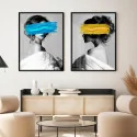 "Beleza artística feminina" Conjunto de quadros decorativos