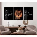 "Nunca foi sorte, sempre foi Deus" Conjunto de quadros decorativos
