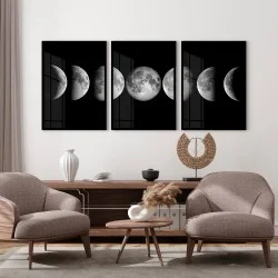 "Conjunto Fases da Lua" Conjunto de quadros...