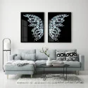 "Quadro Borboleta Azul" Conjunto de quadros decorativos