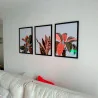 "Trio de folhas coloridas" Conjunto de quadros decorativos